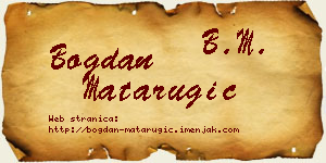 Bogdan Matarugić vizit kartica